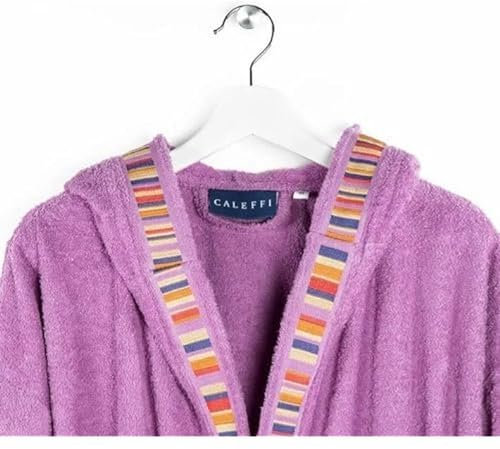 Caleffi - Bademantel Kinder – Weicher Kinderbademantel aus Baumwolle und Frottee, für Jungen & Mädchen mit Kapuze – Flauschiger Morgenmantel ideal für Zuhause, Sauna oder Schwimmbad