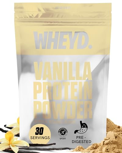 WHEYD Hydrolysed Whey Protein Isolate - Grass-Fed, Low Calorie Whey Protein Powder - Made from Premium Irish Dairy, Low Lactose, No Digestive Issues - 720g, 30 x 24g Servings, Vanilla