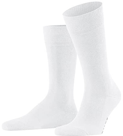 FALKE Herren Socken Family M So nachhaltige Baumwolle einfarbig 1 Paar, Weiß White 2000, 43-46