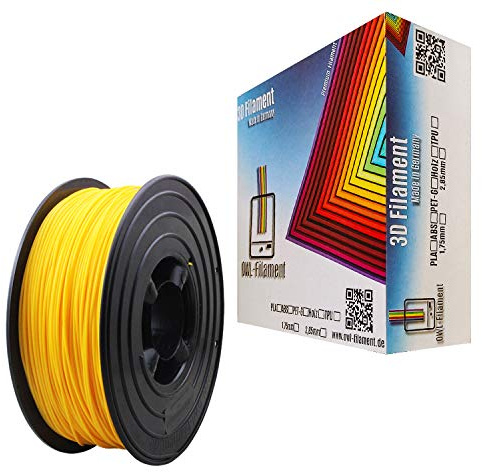 OWL-Filament 3D-Drucker PET-G 1,75mm 1kg Spule Rolle (Melonengelb)