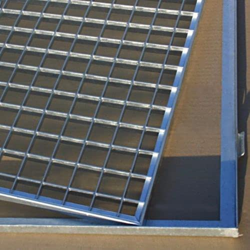 SPH Gitterrost verzinkt 500x800mm mit ZARGE Maschenweite 30x30mm Gesamthöhe 23mm