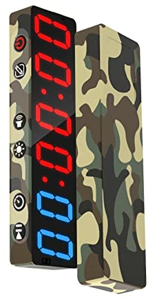 Jhering Temporizador de Gimnasio, portátil, Temporizador de intervalo con batería Recargable e imán Integrado, Pantalla Digital LED antivértigo, Reloj de Entrenamiento Mejorado para Gimnasio en casa