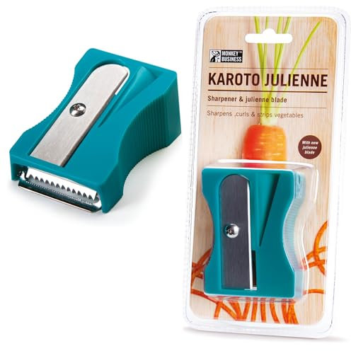 Monkey Business Karoto Julienne – Aiguiseur de carottes avec lame de julienne | Gadgets de cuisine amusants | issu d'une série d'éplucheurs uniques pour la cuisine | Articles de cuisine amusants | par