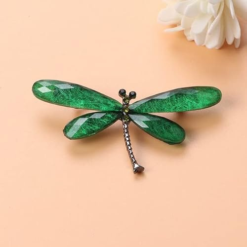 TIVAS Broche de libélula de Cristal de Color, Broche de Insecto para Mujer, Pin, Vestido, Abrigo, Accesorios, Regalo de joyería