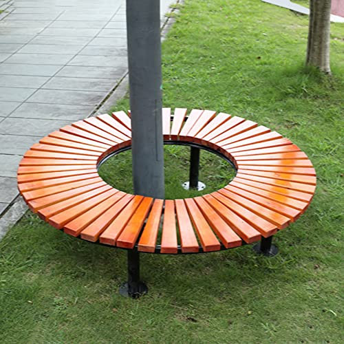 Yclty Runde Baumbank, Gebogene Holzbank, Hölzerne Baumbank im Freien (Size : Diameter 180cm)