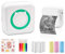 RUIZHI Handy Drucker,Tragbarer Smarter Fotodrucker Miniprint，Portable Printer mit 8 Papierrollen für Etiketten, Lernen, Fotos und andere Dokumente
