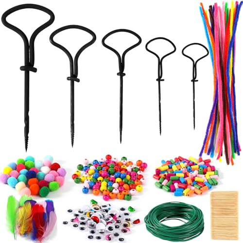 JULBEAR Kastanienbohrer Set, 476 tlg Kastanien Bastelset Handbohrer zum Basteln mit Kastanien Herbst Kastanienmännchen DIY Set mit Naturmaterial