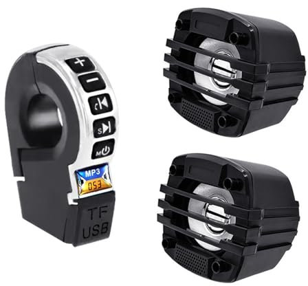 Altoparlante moto Manubrio, Sistemi audio stерео con radio FM e controllo Bluetooth, gambe completa étanche 12V VTT