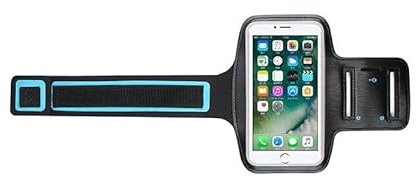 Brazalete Deportivo para teléfono móvil Universal, 6.3 Pulgadas (Negra) Resistente al Agua. Hecho de Suave Neopreno Ultra Ligero Tira reflejante, Brazalete Deportivo para Correr con Bolsa