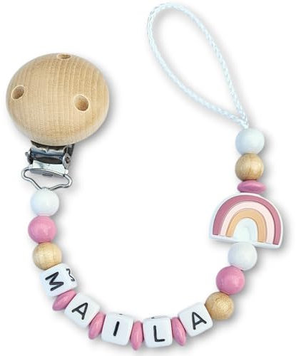 Schnulliniband mit Namen verschiedene Modelle | Mädchen Namenskette