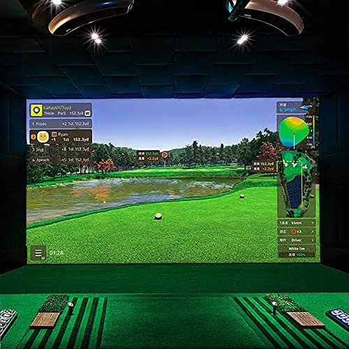 LXWKAI Indoor-Golfsimulator-Aufprallbildschirm, 300 x 300 cm Golf-Aufprallbildschirm, Indoor-Golfball-Aufprallbildschirm-Projektor, Golfsimulator-Projektionsbildschirm für das Golftraining