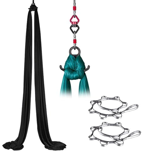 Amache da yoga con connettore girevole a 360°, tessuti a bassa elasticità per principianti, danza domestica, ginnastica indoor