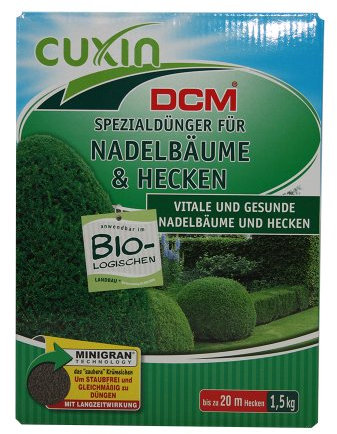 Cuxin Spezialdünger für Nadelbäume und Hecken, 1,5 kg