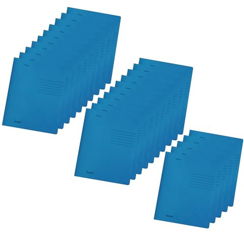 Original Falken 25er Pack Recycling-Schnellhefter DIN A4 Intensivfarbe blau. Made in Germany Blauer Engel Hefter Papphefter Kartonschnellhefter Schulhefter Pappordner Mappe Schulordner