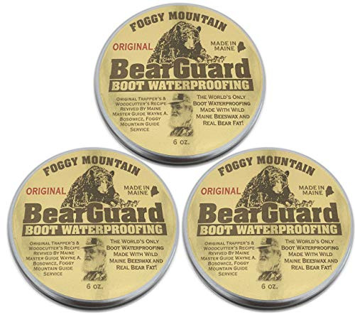 Foggy Mountain Boot and Leather Waterproofing - Beeswax and Bear Grease - 3 PackF