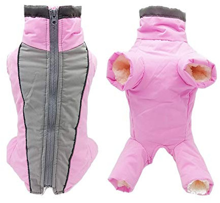 Hundejacke Hundemantel Wasserdicht Fleece gefüttert Warme Winterjacke Hunde Bekleidung für Winter Herbst