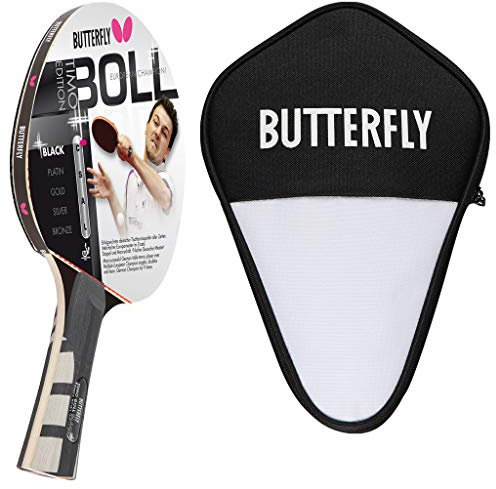 Butterfly Timo Boll Black Tischtennisschläger + Cell Case Tischtennishülle | Tischtennisschlägerset | Tischtennis Profi Set