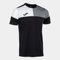 Joma Herren Kurzarmshirt Mann Crew V Tshirt, Schwarz Grau Weiß, L EU