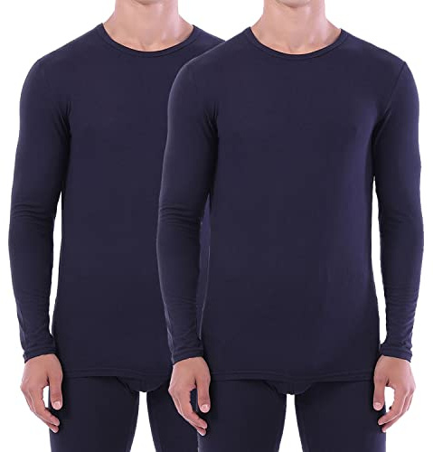 LANBAOSI Lot de 2 Sous-Vêtements de Ski et Thermiques - Fonctionnels à Manches Longues pour Homme - Sous-Vêtements d'Hiver