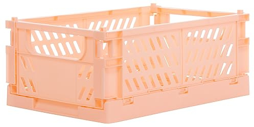 Brandsseller Caja plegable M Cesta de la Compra robusta Cesta de Transporte apilable Caja de Almacenaje - Rosa