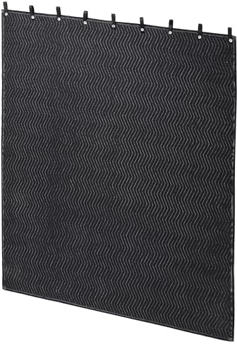 MABOZOO Studio Sound Blanket, Large Soundproof Blanket with Grommets, Heavy Duty Sound Dampening Noise Reducing Divider for Workshop, Basement, Laundry, Acoustic (Black, 72x40'')