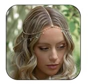 STONEFANS Rhinestone Head Chain Gold Bride Headpiece Wedding Headbands Chain Layered Festival Prom Hair Accessories for Women And Girls (Gold)