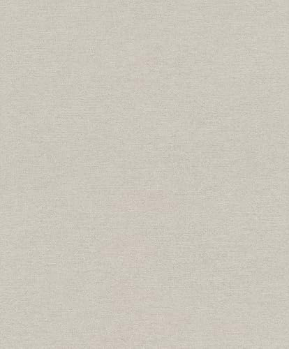 Rasch SCHÖNER WOHNEN-kollektion fleecetapet LINEN 600278 i ljusgrå – 10,05 m x 0,53 m