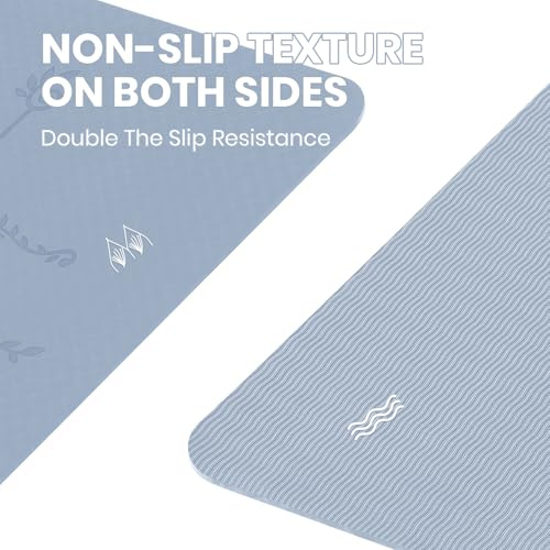 Good Nite Yogamatte Gymnastikmatte TPE 6mm Rutschfest Sportmatte Fitnessmatte Trainingsmatte Pilates Matte Hautfreundlich Phthalatfrei 183x61cm Yoga Pilates Homegym Workout