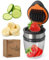 YILANJIN Cup Cutter Fruit, Egg Slicer, Stainless Stee Strawberry Cutter, Removable Design Fruit Cutter Slicer, Creative Convenient Kitchen Gadget for Banana, Lemon, Vegetable, Fruit Salad
