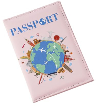 Färgtryck Global Passports Covers Wallet fodral PU läderpass skydd resetillbehör, en, Massa skönhet