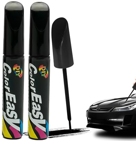 WaterMaster 2pcs Black Car Touch Up Paint Pen and Scratch Remover Pen, Quick & Easy Scratch Repair, Fast-Drying, Durable Formula for Minor Automotive Scratches, Long-Lasting, Precision Application