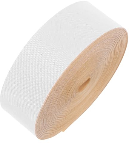 MAGICLULU Bande Adhésive Bordure Abat-Jour 5 M Ruban Tissu Auto-Adhésif Beige Clair Bordure Anti-Effilochage pour Réparation et Finition Abat-Jour de Lampe de Table Salon et Bureau