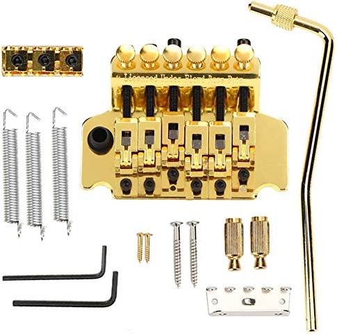 Système de pont Tremolo à double verrouillage pour guitare électrique Compatible avec la guitare électrique de style ST(Or)