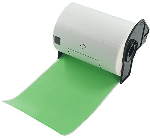 BETCKEY - 1 Rollo de DK-11241 Etiquetas de Envíos Compatible con Brother, 102mm x 152mm, 200 Etiquetas de Color Verde para Impresoras de Etiquetas QL