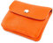 modamoda de P09 Damen Münzgeldbörse Geldbörse Portemonnaie Klein Leder Made in Italy P09, Farbe:Orange