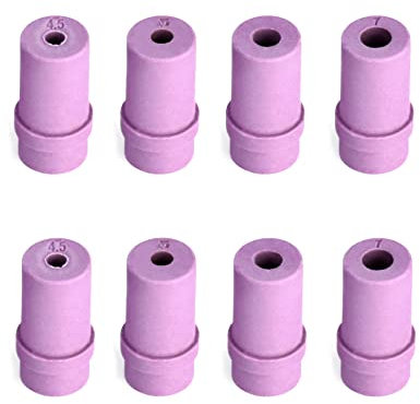 QWORK 4.5, 5, 6, 7 mm ugelli in ceramica per pistola sabbiatrice, due di ogni dimensione, 8 PZ