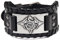 Thajaling Flying Dragon Totem Lederarmband, Wikinger Totem Vintage Armband, breites Lederarmband mit keltischem Knoten, Modearmband für Männer (Silber)