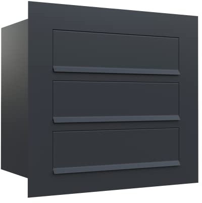 Buzón empotrado Como for Three en negro