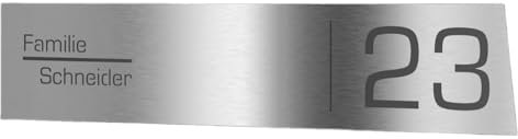 Diseño del grabador Graviers Design Placa para buzón de acero inoxidable para buzón, placa autoadhesiva para el nombre, placa para el número de casa, personalizada con grabado láser