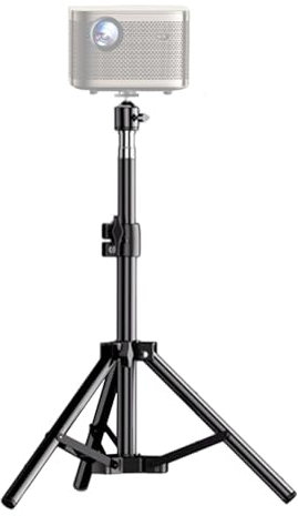 Metal Tripod Stand - Portable Projector Tripod Stand - Folding Telescopic Projector Stand - Durable Flexible Mount for Bedside Floor Desktop Living Room Use Outdoor Movies Home