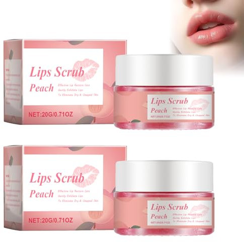 Exfoliator à Gommage à Lèvres Lèvres Pendant la Nuit Hydratant de la Nuit de Sommeil de Réponse à la Crème pour les Lèvres Pêche à, Éclaircissant Pour Les Lèvres Foncées