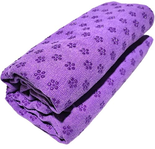 MOUNTTU Serviette de Yoga Chaude antidérapante, Tapis de Yoga épais en Fibres ultrafines, Tissu Fitness Pliable Absorbant la Transpiration, Doux et Respirant pour l'entraînement Fitness. Serviette t