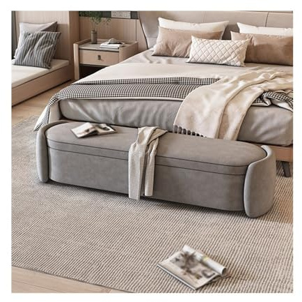 Sängbänk Ljus lyxig sänggavel i sovrummet, förvaringsbädd, soffa fram, lång, bänk entrén, skobänk(Dark Gray,Små)
