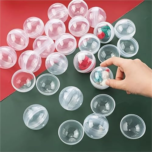 Varuautomatkapslar 200 st genomskinliga plast runda kapslar tomma – tuggummibollsmaskin kapslar bulk klar behållare varuautomater gör-det-själv hantverk tillbehör