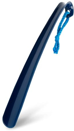 Blue Badge 43cm Shoe Horn, Extra Long Handled Navy Plastic Shoe