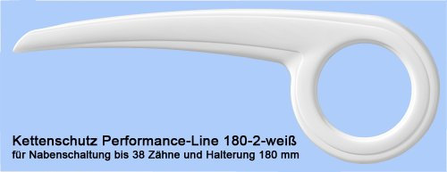 DEKAFORM Designer Fahrrad-Kettenschutz Performance Line 180-2 für Hawk Bikes bis 36/38 Zähne * weiß
