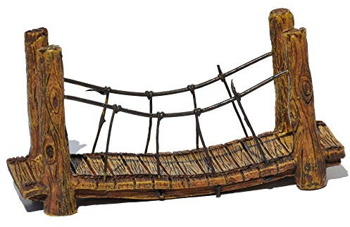 Pont de suspension miniature pour jardin féérique.