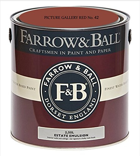Farrow & Ball Estate Emulsion Farbe 2.5 Liter Picture Gallery Red 42 Matt