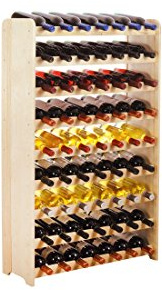 Casier à bouteilles/Étagère à vin OPTIPLUS modèle 3, en bois non traité, pour 63 bouteilles - H 118 x L 72 x P 26,5 cm