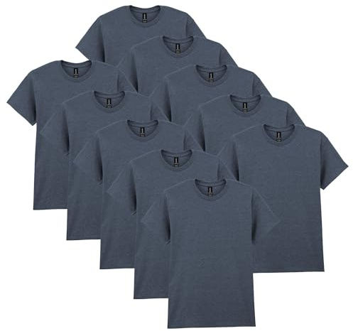 GILDAN Men's, Heavy Cotton T-shirt, Style G5000, Dark Heather, M